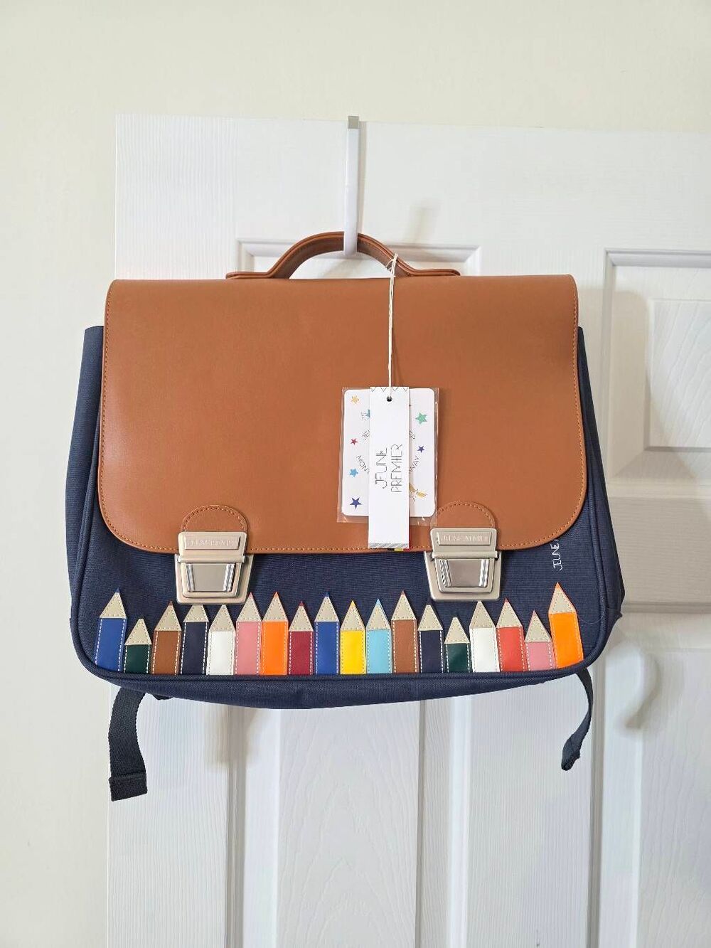 Jeune Premier school satchel navy blue backpack NWT